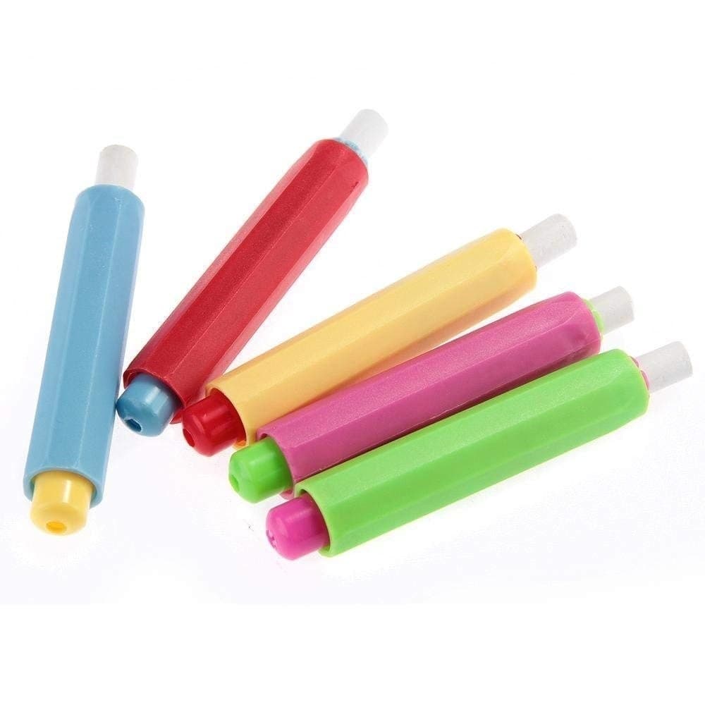 SET 2 PORTA GESSETTI PLASTICA COLORATI BAMBINI CUSTODIA GESSI LAVAGNA UFFICIO SCUOLA