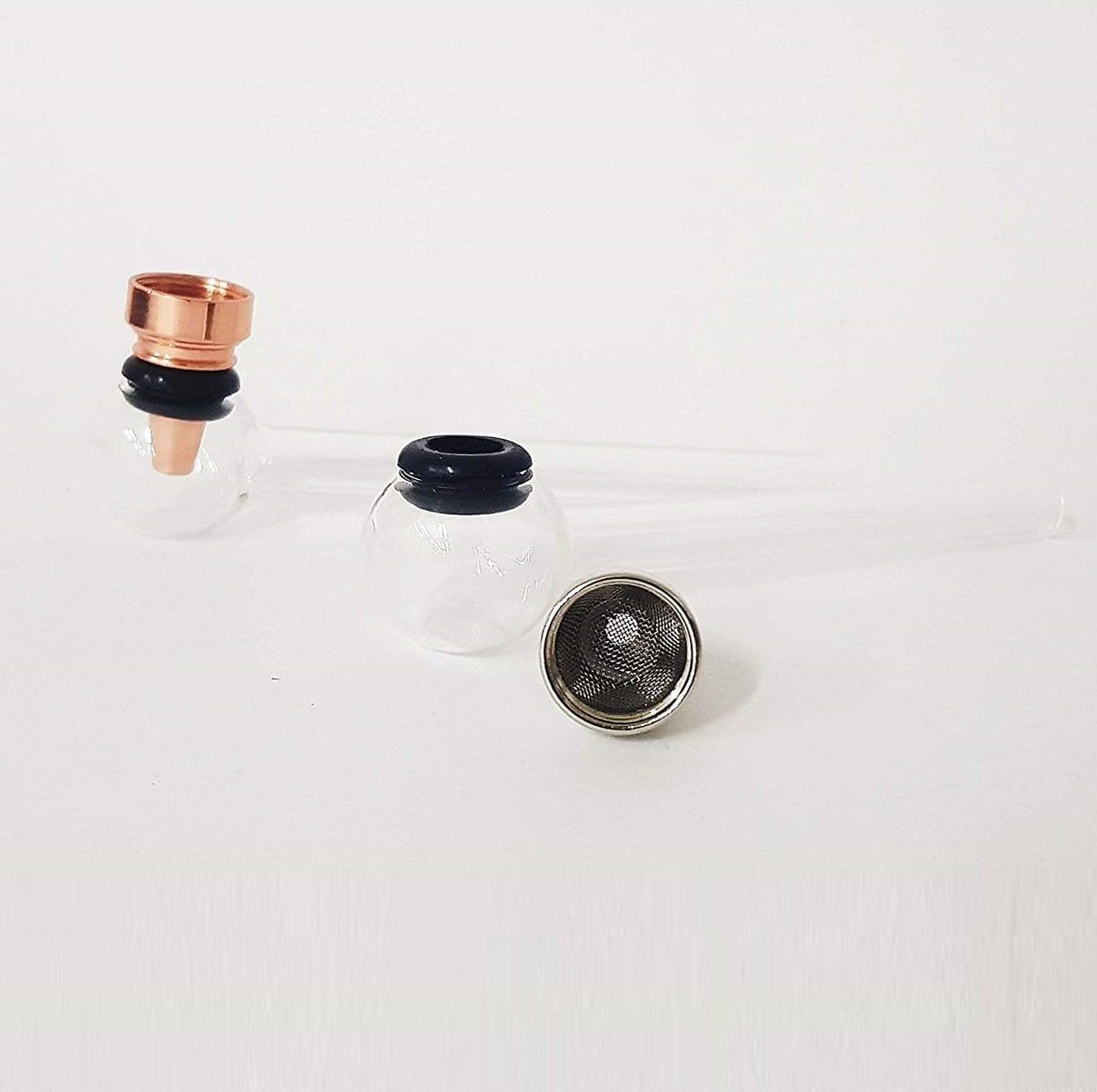 PIPA PIPETTA VETRO TRASPARENTE AMSTERDAM TABACCO FUMO ERBA NARGHILE PIPE GLASS