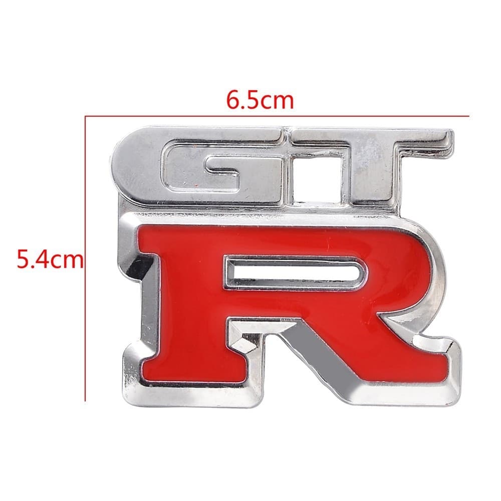 ADESIVO DECORAZIONE 3D IN METALLO CROMATO PER AUTO FIGURA STEMMA GT R STICKER - 2