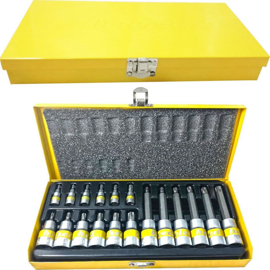 KIT DI BUSSOLE ESAGONALI 18 PEZZI CROMO VANADIO HELVED HLD10119 IN ACCIAIO CROMO