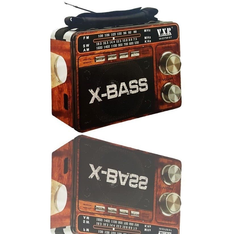 CASSA PORTATILE SPEAKER 031TVF MP3 USB CARD SD RADIO AM FM SV 3 BAND TORCIA LED - 2