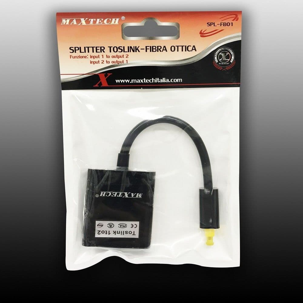 CAVO SPLITTER SDOPPIATORE AUDIO FIBRA OTTICA MASCHIO 2 INGRESSI FEMMINA MAXTECH SPL-FB01 - 2