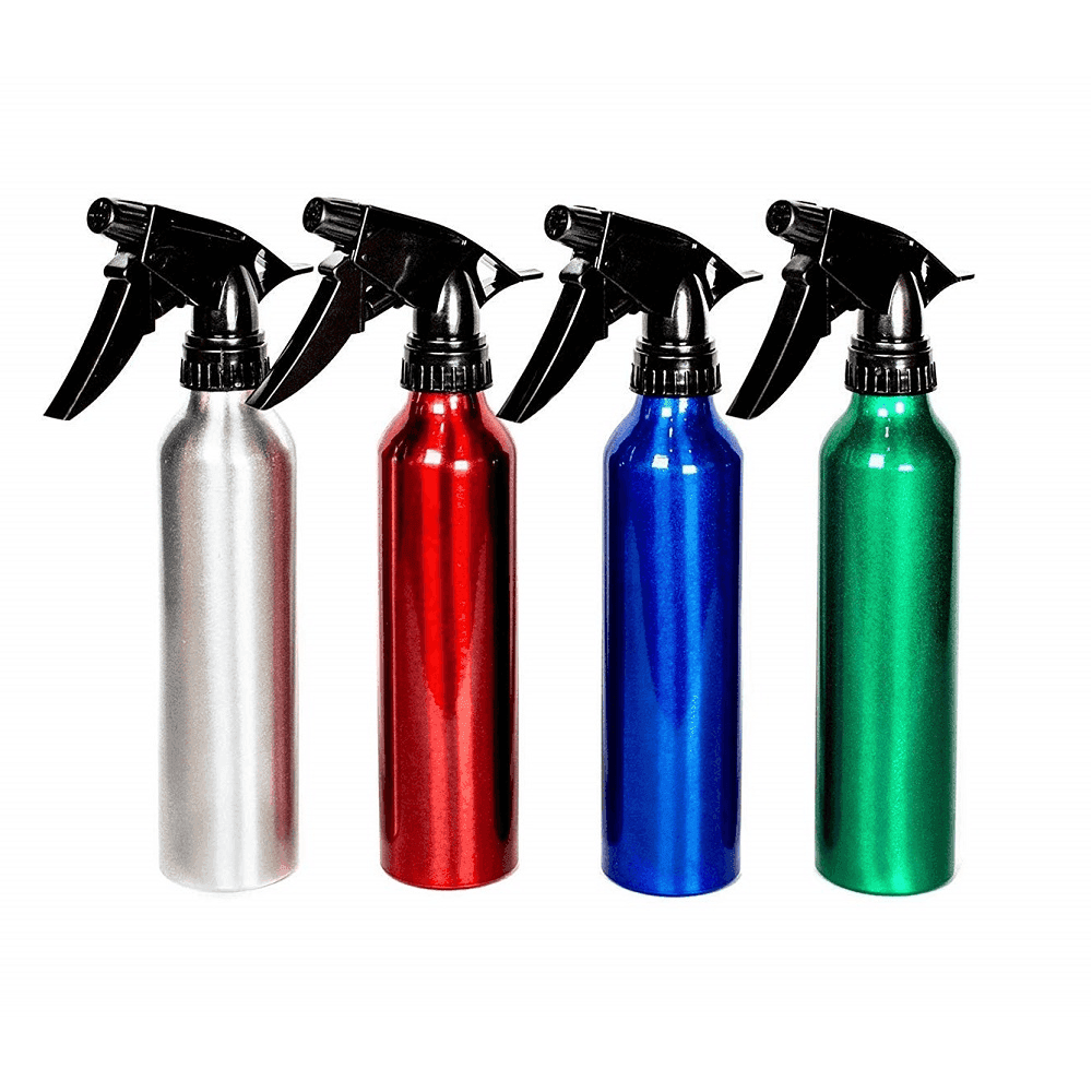 SPRUZZINI ALLUMINIO 3PZ PARRUCCHIERE BARBIERE FAI DA TE TINTA 22X5CM 280ML ACQUA