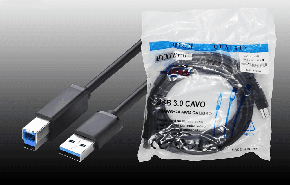 CAVO 5 METRI USB 3.0 PROLUNGA DATI CABLE HUB HARD DISK STAMPANTE MAXTECH CA-3BM5M - 2
