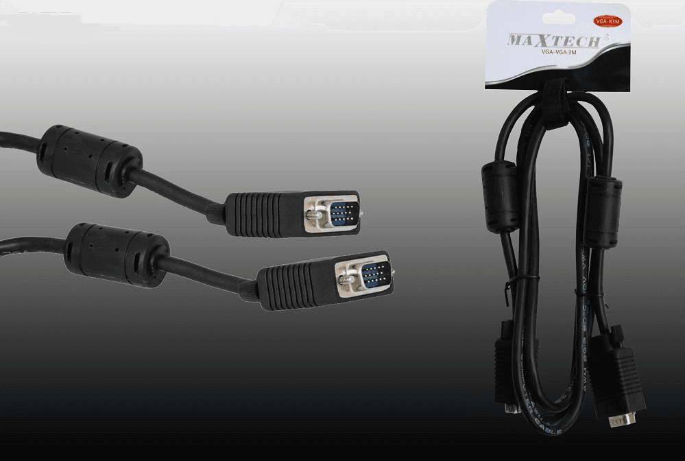 CAVO VGA-VGA PER MONITOR TV PC COMPUTER DA 3 METRI PROLUNGA CABLE MAXTECH VGA-R3M