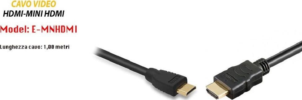 CAVO MINI HDMI A HDMI 1 METRO CABLE AUDIO VIDEO PER FOTOCAMERE MAXTECH E-MNHDMI - 3