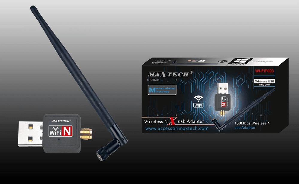 CHIAVETTA ADATTATORE NANO WIRELESS WIFI USB 150MPS PC COMPUTER MAXTECH WI-FIP003 - 2