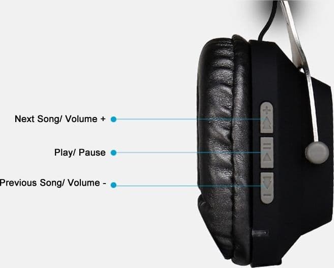CUFFIE BLUETOOTH SENZA FILI CON CAVO JACK PER PC SMARTPHONE MUSICA MAXTECH CU-BT004 - 3