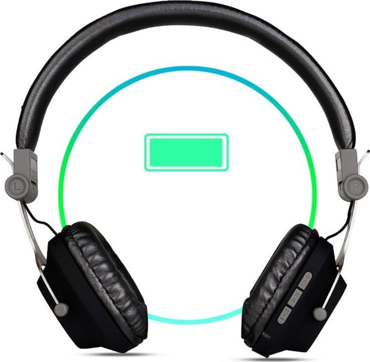 CUFFIE BLUETOOTH SENZA FILI CON CAVO JACK PER PC SMARTPHONE MUSICA MAXTECH CU-BT004 - 5