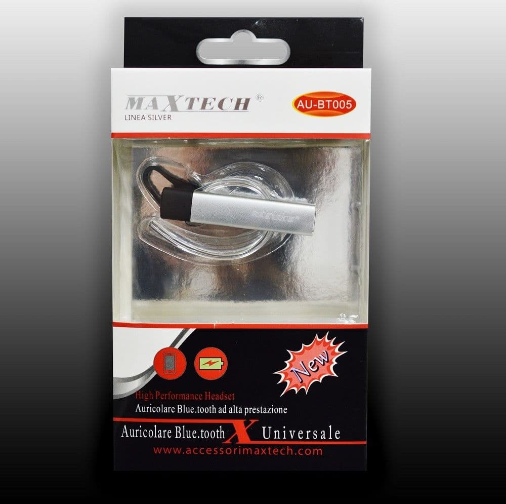 AURICOLARE BLUETOOTH UNIVERSALE AD ALTA PRESTAZIONE PER SMARTPHONE MAXTECH AU-BT005 - 3
