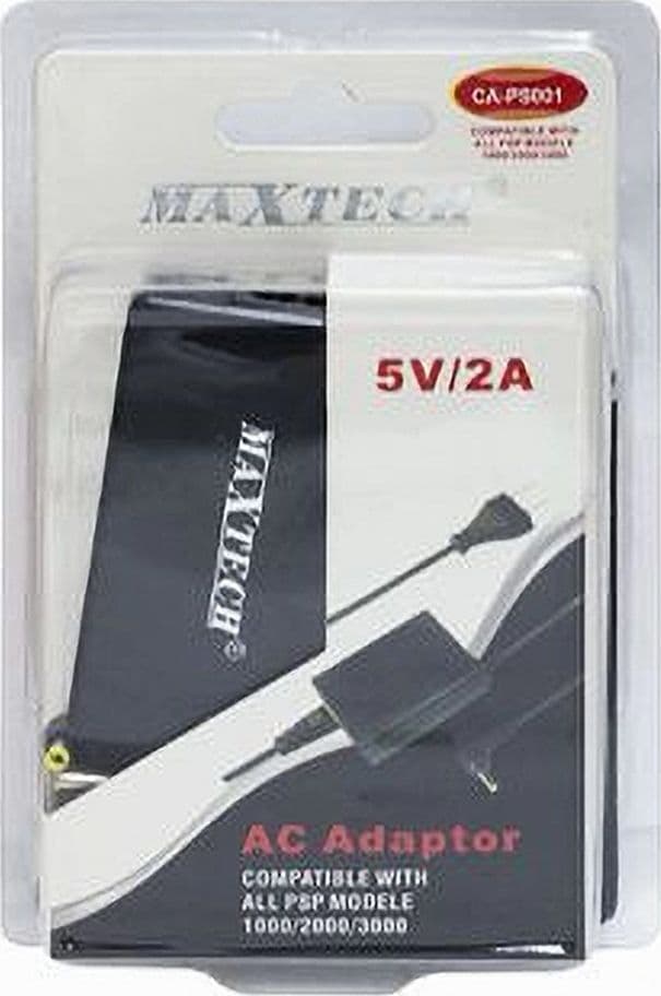 MAXTECH CA-PS001 CARICABATTERIE COMPATIBILE CON PSP MODELLO 1000/2000/3000 5V/2A - 3