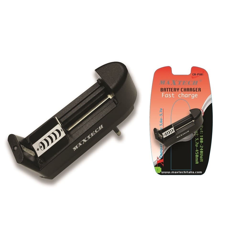 MAXTECH CARICA BATTERIA UNIVERSALE 3.7V LI-ION CARICA VELOCE RICARICABILE CA-PI01 - 2
