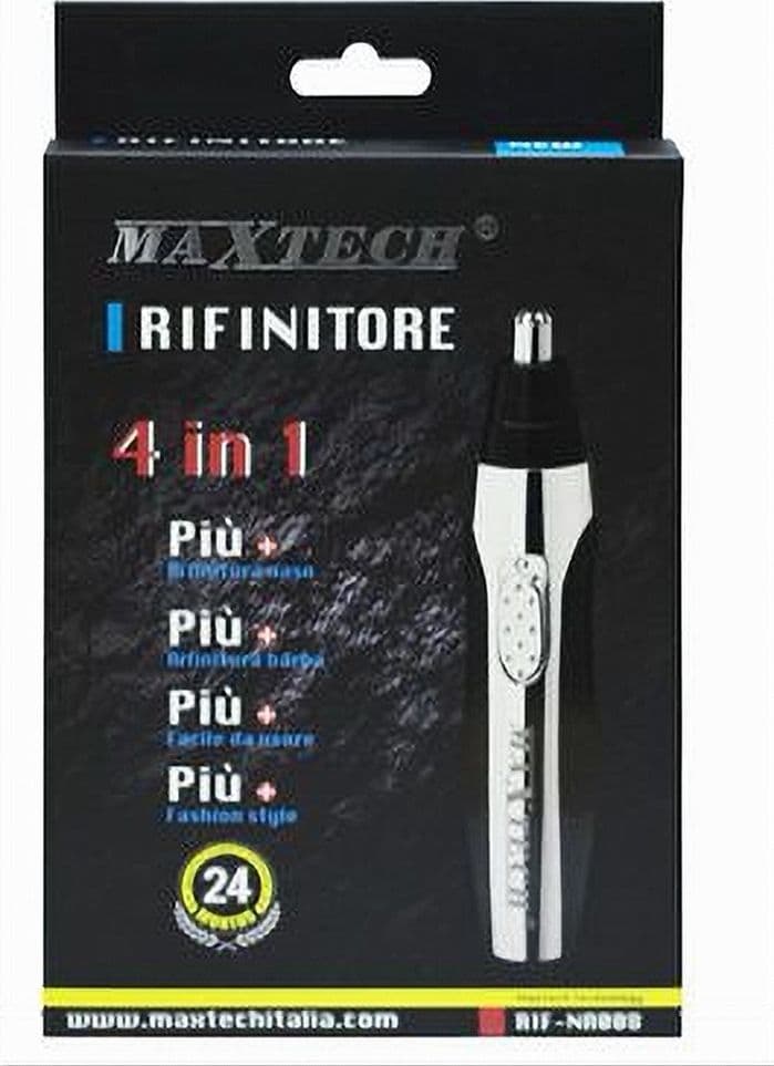 RASOIO RIFINITORE TRIMMER PER PELI NASO ORECCHIE SOPRACCIGLIA 4X1 UOMO RIF-NA008 - 3