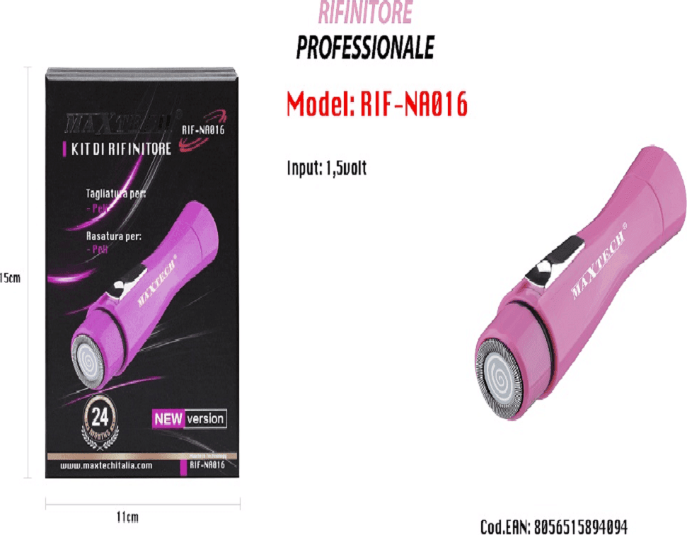 RASOIO RIFINITORE DI PRECISIONE PER PELI NASO ORECCHIE PROFESSIONALE MAXTECH RIF-NA016 - 2