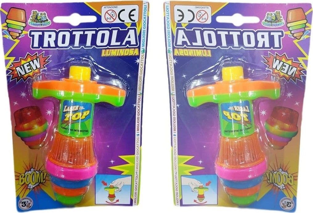 TROTTOLA LUMINOSA IN PLASTICA CON LUCI A LED LASER GIOCO GIOCATTOLO PER BAMBINI