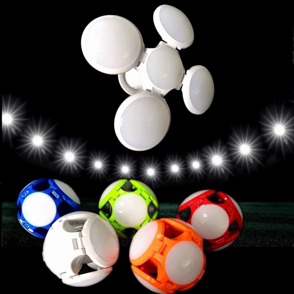 LAMPADA LAMPADARIO DEFORMABILE LED 60W LUCE FREDDA 5 VIE BIANCA ATTACCO E27 UFO - 5