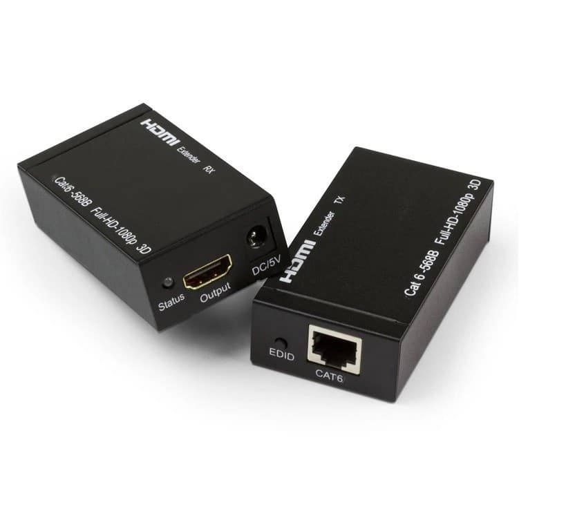 HDMI EXTENDER ETHERNET CAVO DI RETE LAN OVER CAT6 60 METRI HDMI 3D FULLHD 1080P - 7
