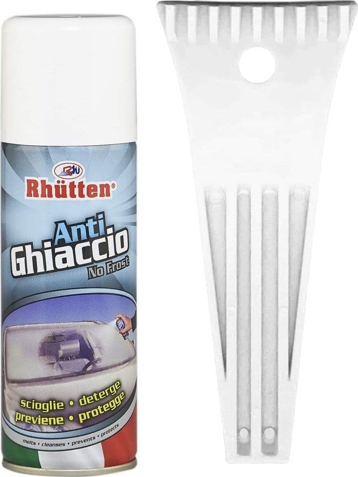 SET RASCHIETTO + ANTIGHIACCIO RASCHIA SPRAY GHIACCIO NEVE 200ML PARABREZZA AUTO