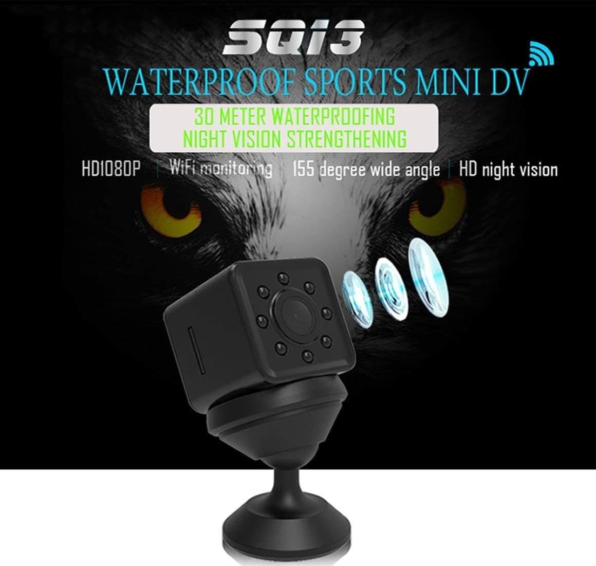 SQ13 MINI TELECAMERA SPIA INFRAROSSI MICRO CAMERA NASCOSTA SUBACQUEA CON AUDIO - 11