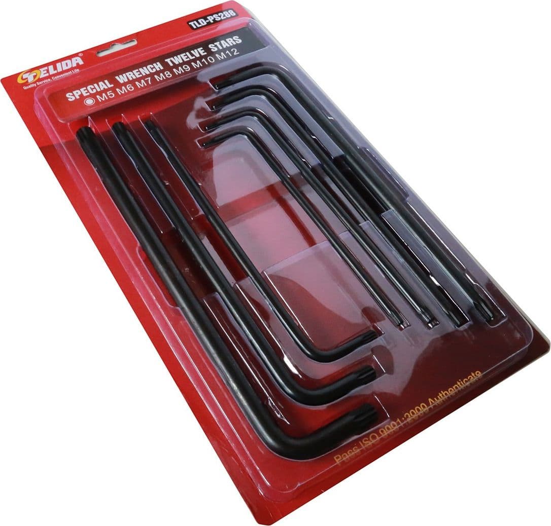 SET CHIAVI XZN MILLERIGHE A L CHIAVE SPLINE EXTRA LUNGHE M5 M6 M7 M8 M9 M10 M12 - 4