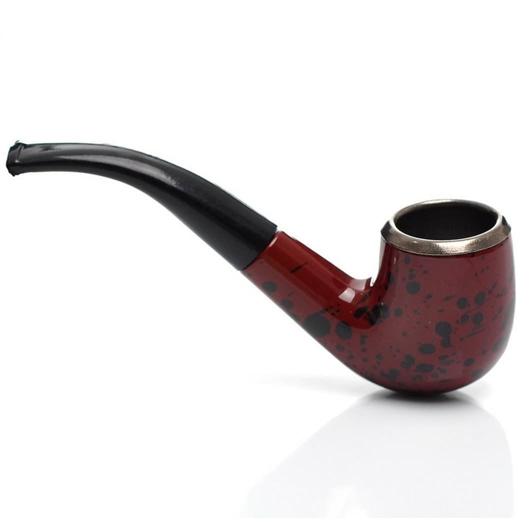 PIPA DA TABACCO IN LEGNO E PCV VINTAGE STILE RETRò PIPETTTA FUMO DA COLLEZIONE