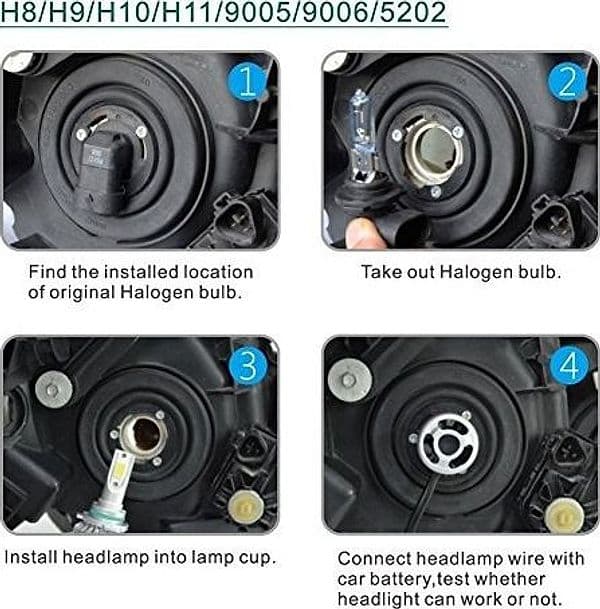 COPPIA LAMPADE LED AUTO FARI H11 MOTO KIT LAMPADINE 36W LUCE BIANCA 6000K 3800LM - 4