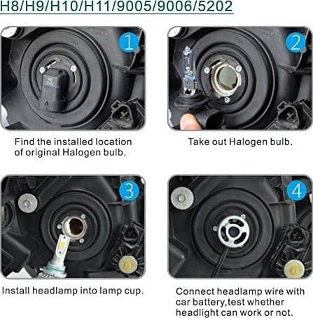 COPPIA LAMPADE LED AUTO FARI H11 MOTO KIT LAMPADINE 36W LUCE BIANCA 6000K 3800LM - 4