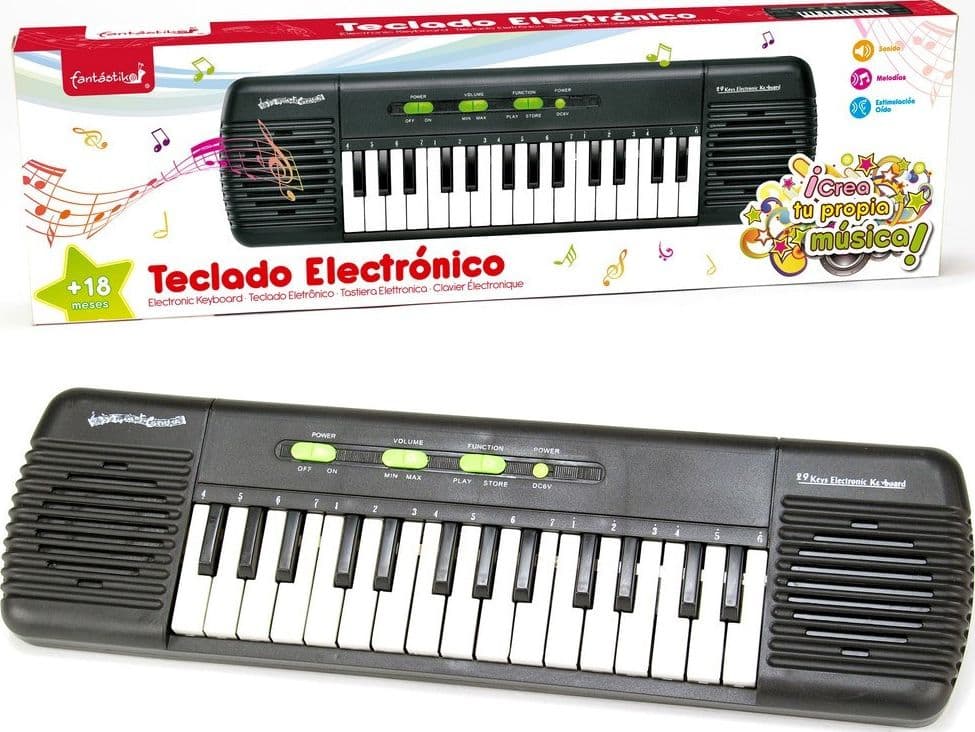 TASTIERA ELETTRONICA 29 TASTI PIANOLA A BATTERIE BAMBINI CON MELODIE RITMO 42CM - 2