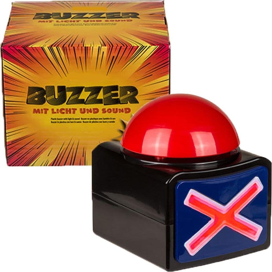 BUZZER IN PLASTICA CON LUCE LED EFFETTI SONORI ALTOPARLANTE QUIZ SHOW GIOCO TV - 5