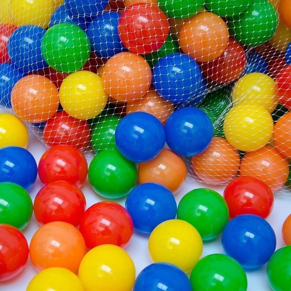 40 PEZZI GIOCO PALLINE MORBIDE PLASTICA COLORATE PISCINA MARE BOX BIMBI 18 MESI