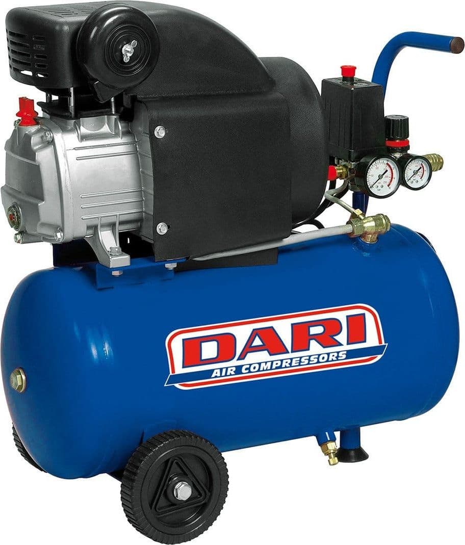 COMPRESSORE ARIA 24 LITRI 2HP CON KIT OMAGGI LEGGERO E PORTATILE 8 BAR