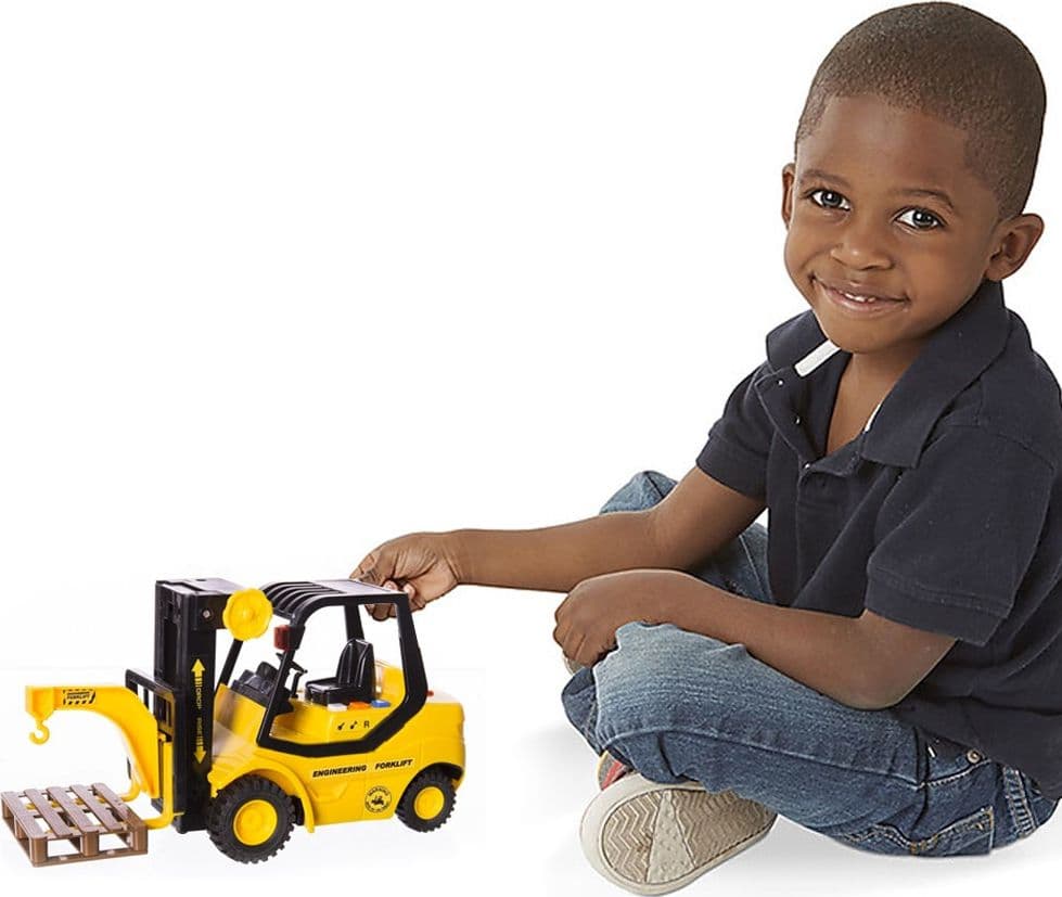 MULETTO GIOCATTOLO PER BAMBINI CON PEDANA CASSA 25CM CANTIERE MEZZO DA LAVORO - 3