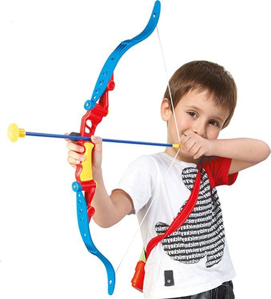 SET ARCIERE PER BAMBINI TIRO CON ARCO 3 FRECCE CON PUNTE A VENTOSA GIOCO BAMBINI