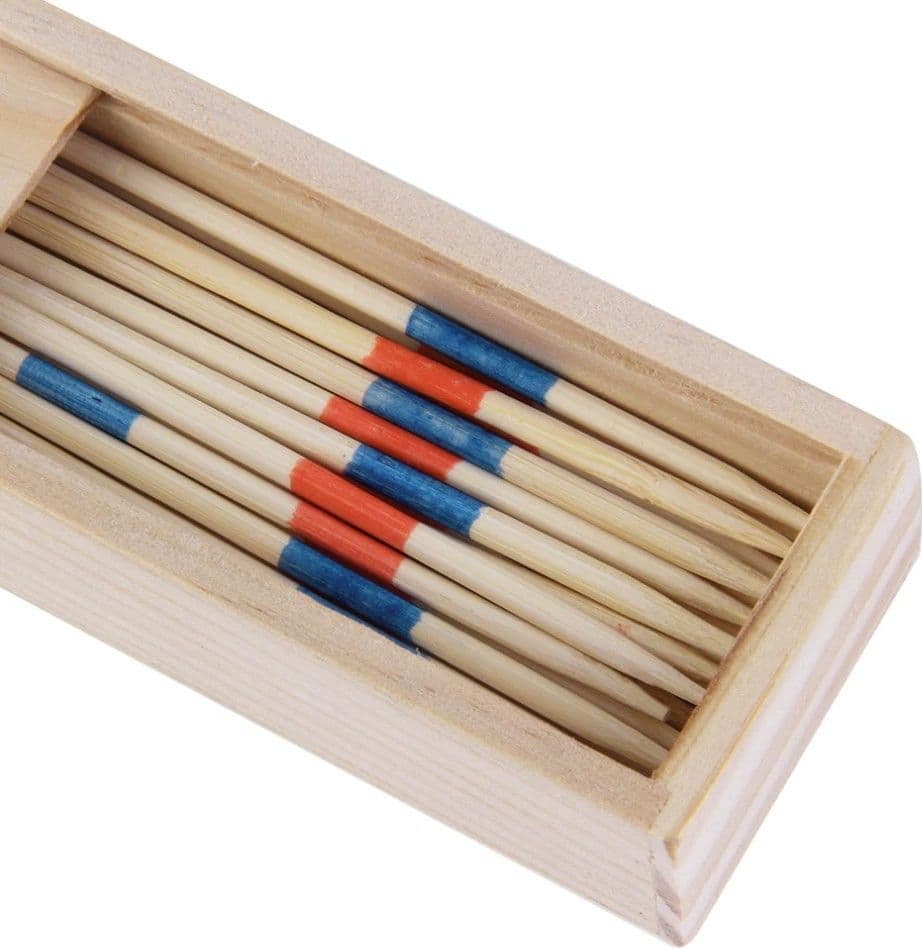 MIKADO SPIEL GIOCO DI SOCIETÀ CLASSICO IN SCATOLA SHANGHAI IN LEGNO 19X4X3CM - 5