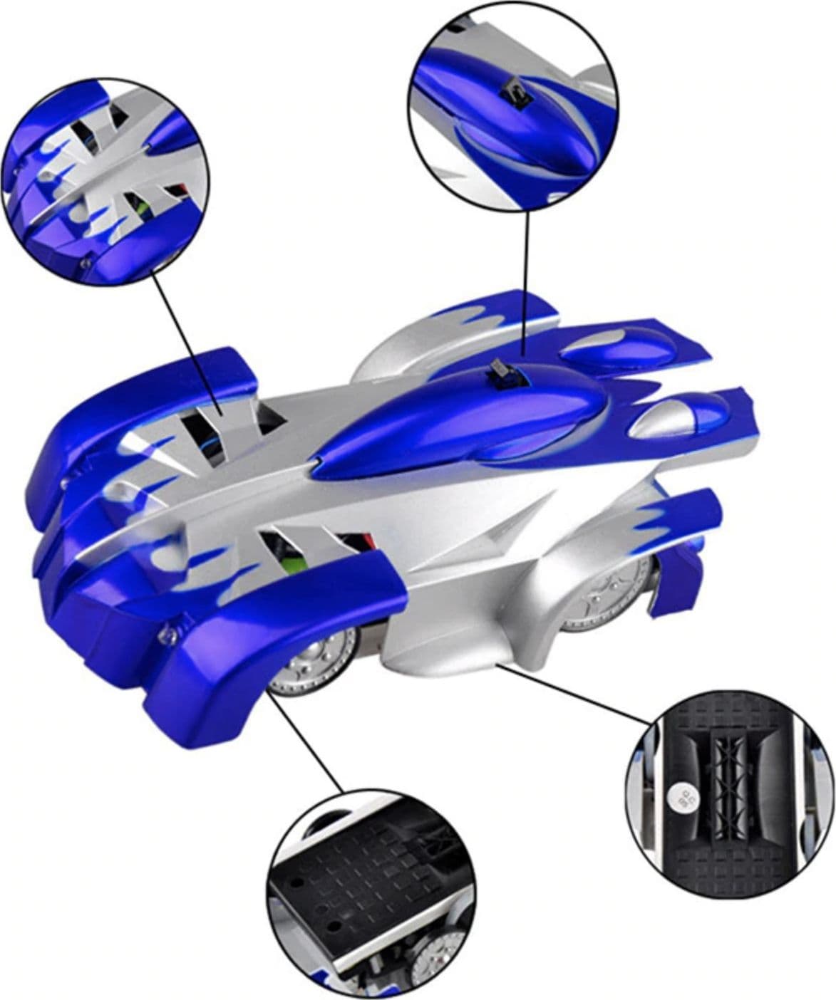 MACCHINA RADIOCOMANDATA TELECOMANDATA WALL CLIMBER SI MUOVE SU PARETE SOFFITTO - 4