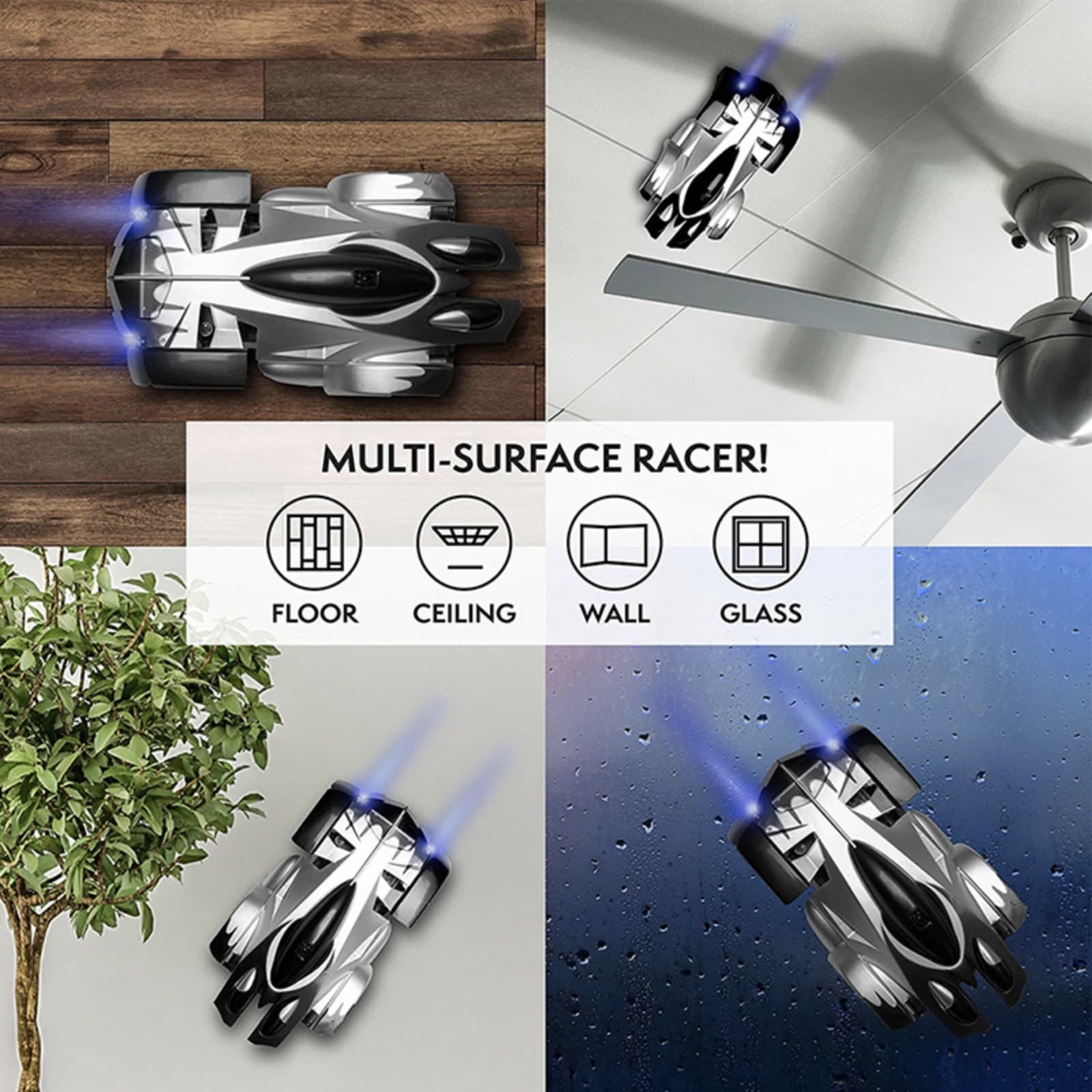 MACCHINA RADIOCOMANDATA TELECOMANDATA WALL CLIMBER SI MUOVE SU PARETE SOFFITTO - 8