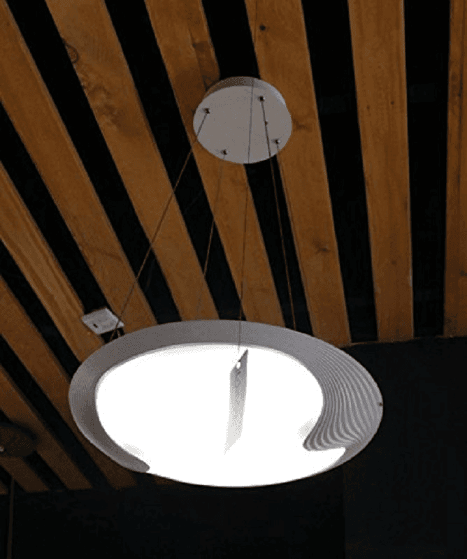 LAMPADARIO LAMPADA DISCO ANELLO TONDO LUCE LED SOFFITTO SOSPENSIONE PENDENTE MODERNO - 2