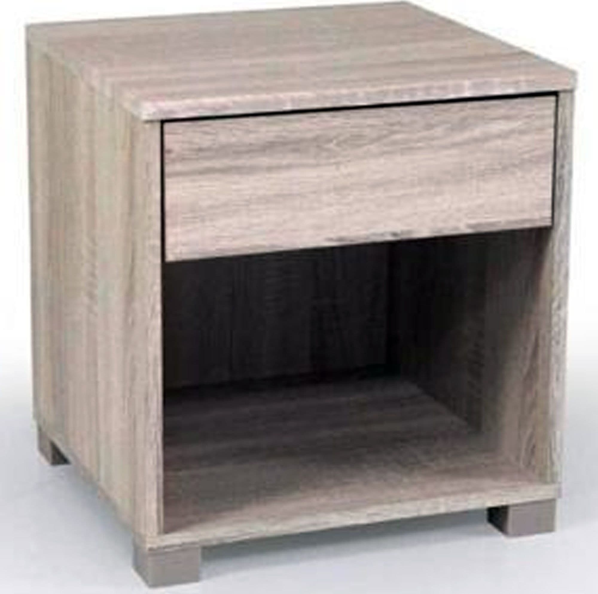 COMODINO CON CASSETTO 40X36X44CM IN LEGNO ROVERE ARREDAMENTO CAMERA DA LETTO