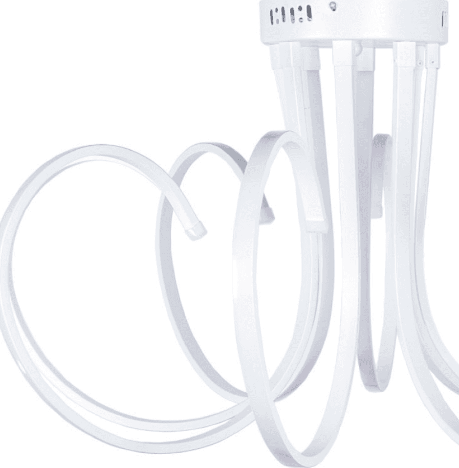 LAMPADARIO LAMPADA 8 NEON LUCE LED SOFFITTO SOSPENSIONE PENDENTE MODERNO DESIGN - 4