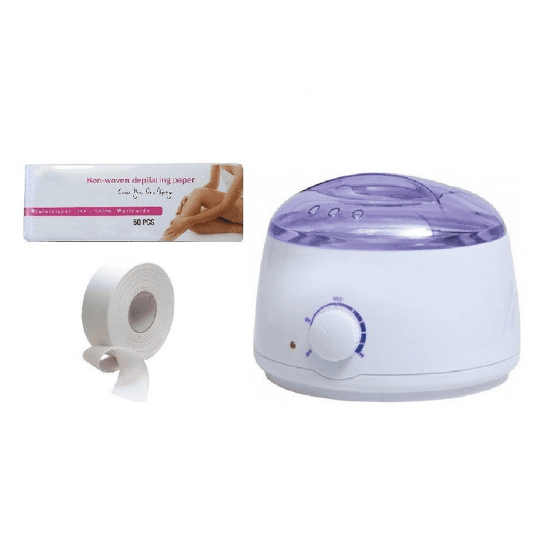 KIT 50 STRISCE + ROTOLO 50MT DEPILATORIA + SCALDACERA ELETTRICO PROFESSIONALE