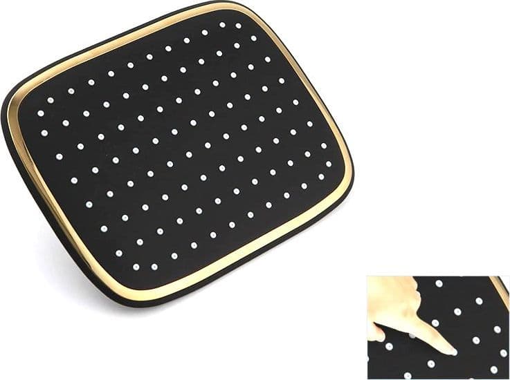 SOFFIONE DOCCIA BAGNO RETTANGOLARE CASCATA EFFETTO PIOGGIA 8" 23,5 X 17,5 CM - 2