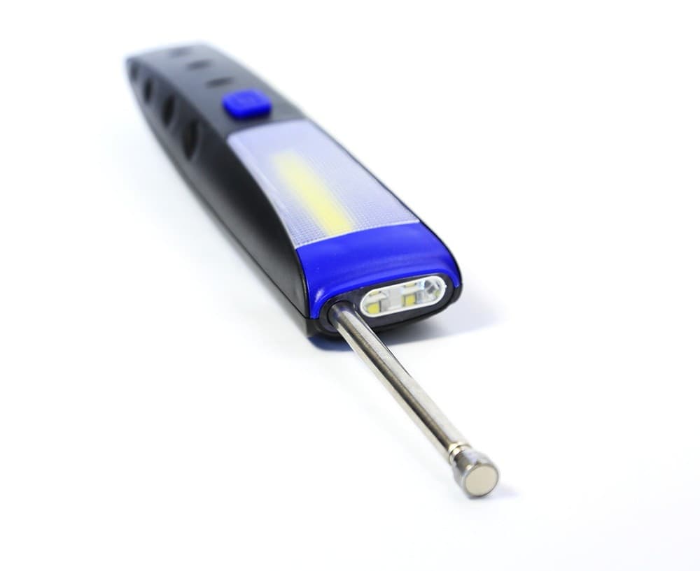 TORCIA LAMPADA PORTATILE LED STRIP COB + 2 LED DOPPIA CALAMITA ESTENSIBILE 30 CM - 2