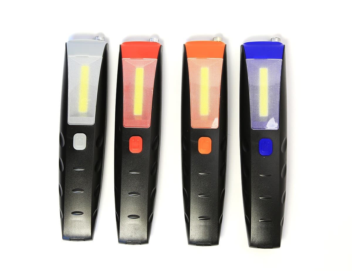 TORCIA LAMPADA PORTATILE LED STRIP COB + 2 LED DOPPIA CALAMITA ESTENSIBILE 30 CM - 3