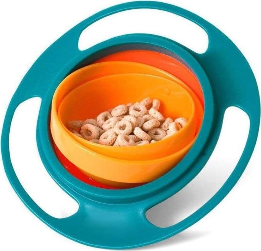 PIATTO 360° GIROSCOPIO CIOTOLA PLASTICA PRANZO CENA NEONATO A PROVA DI BAMBINO - 5