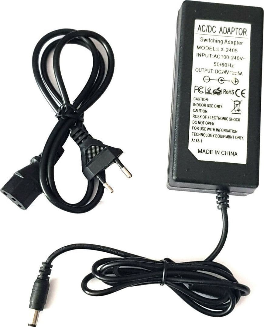 ALIMENTATORE TRASFORMATORE STABILIZZATO TELECAMERE LED SORVEGLIANZA 24V 5A - 1