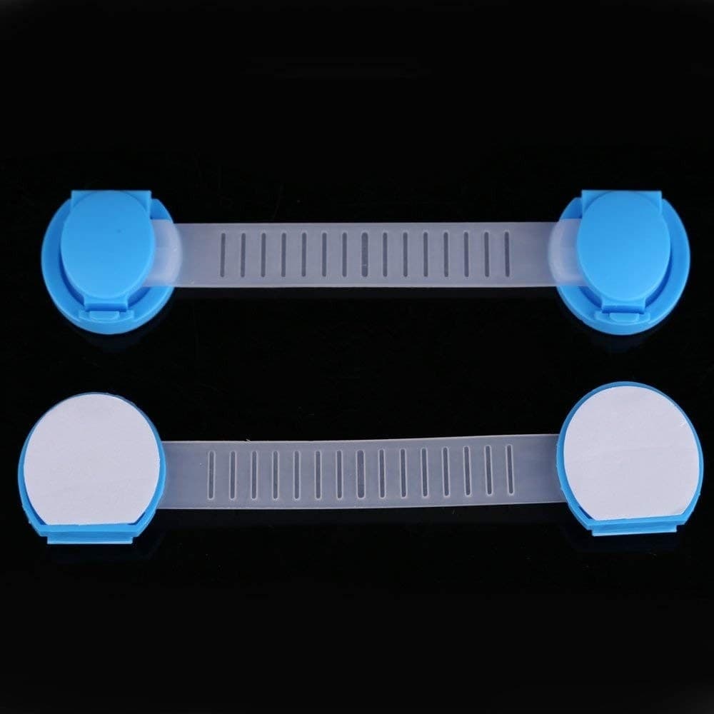 SET 5 FASCETTE CHIUSURE PER MOBILI CASSETTI FRIGO SICUREZZA PROTEZIONE BAMBINI - 3