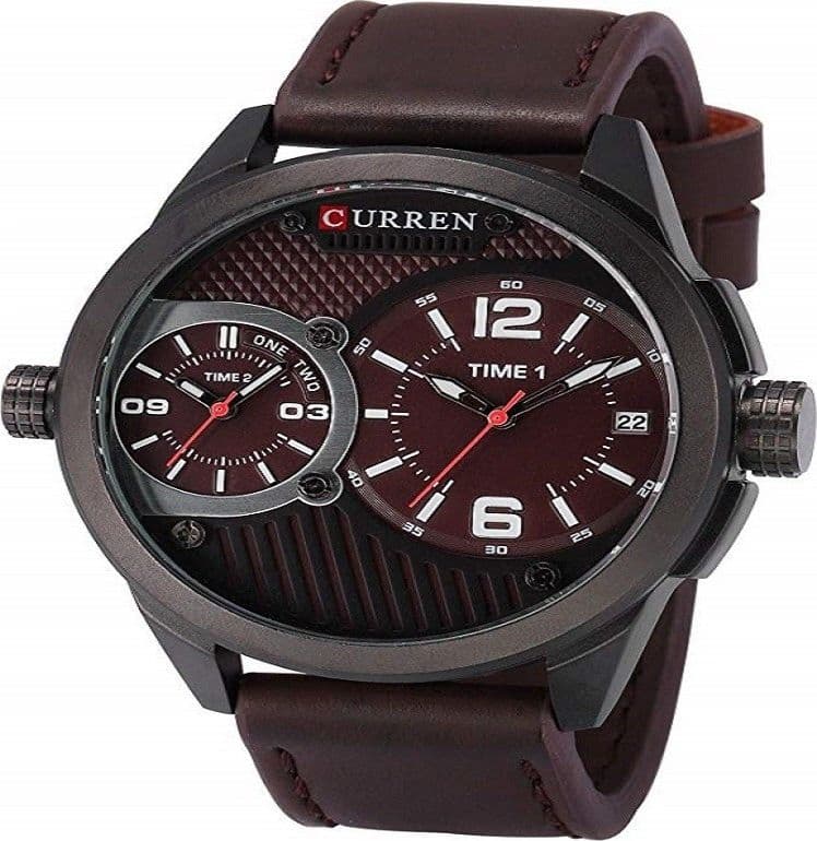 OROLOGIO DA POLSO UOMO CURREN ANALOGICO TONDO CUR111 COLORE MARRONE - 3