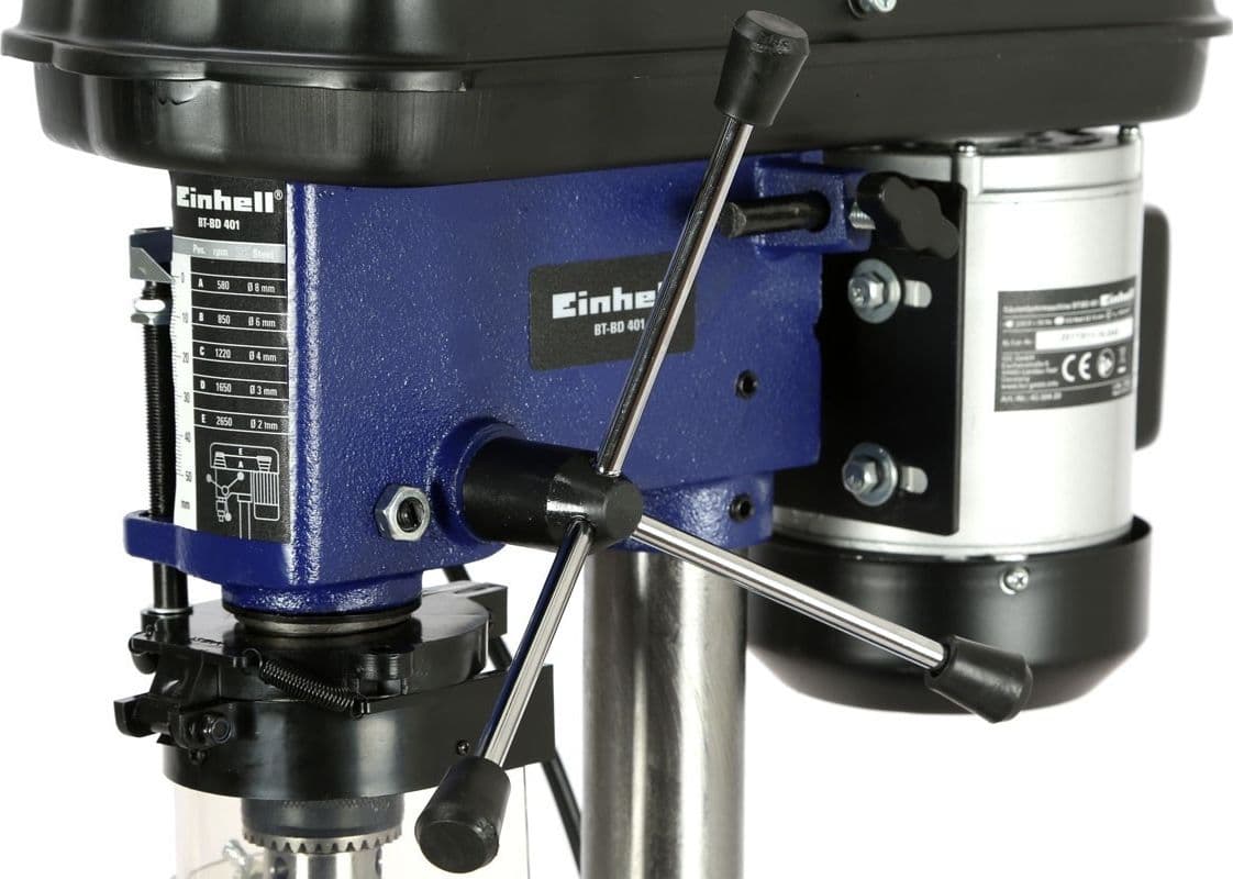 TRAPANO A COLONNA EINHELL BT-BD 401 350W ALTO 590 MM 5 VEELOCITà MANDRINO B16 - 8