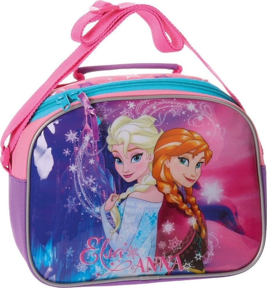 BEAUTY CASE DA VIAGGIO FROZEN CESTINO SCUOLA ELSA ANNA 25 CM ROSA AZZURRO