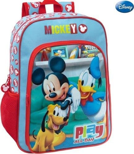 ZAINO SCUOLA ELEMENTARE MEDIA ZAINETTO 30X40X16 CM MICKEY MOUSE TOPOLINO DISNEY